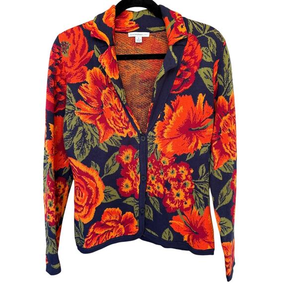 Isaac Mizrahi Live! Women's Orange Rose Jacket Size Small - Picture 2 of 5